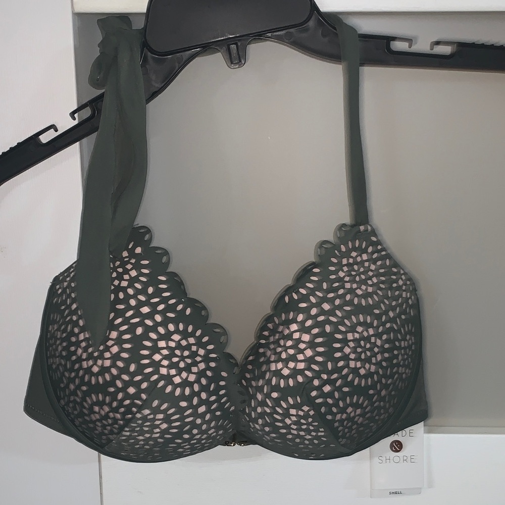 Shade & Shore Olive Green Bikini Top